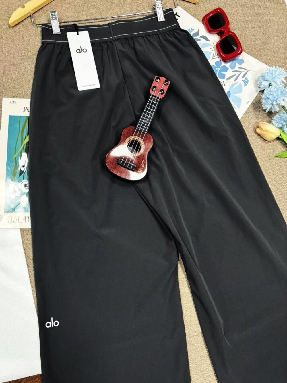 🔥Straight Leg Pants Alo Yoga Suit Up Trouser Black ⚫30-inch Inner Seam Length - Picture 7 of 10